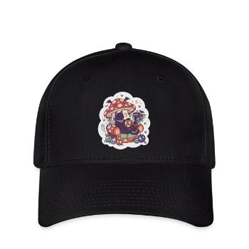Cat Halloween Mushroom Horror Cute - Flexfit Cap - black - Front