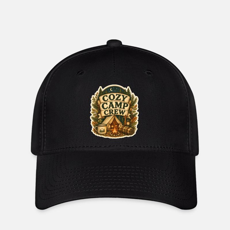 COZY CAMP CREW - Flexfit Cap - Schwarz