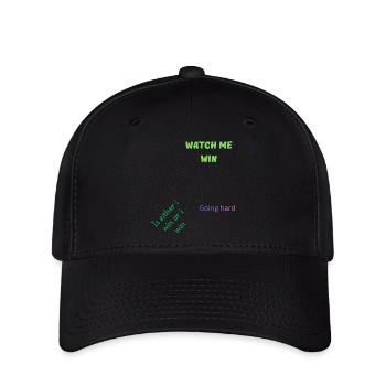 Watch Me Win - Motivational Quote - Flexfit Cap - black - Front