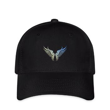 Icône des ailes - Casquette Flexfit - noir - Devant