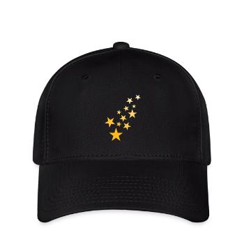 Stern Sternchen Muster Sternenhimmel - Flexfit Cap - Schwarz - Vorne
