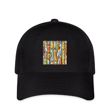 Motif de girafe heureuse - Casquette Flexfit - noir - Devant