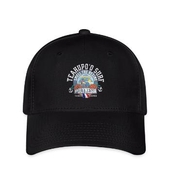 Teahupoo Surf Polynesien - Flexfit Cap - Schwarz - Vorne