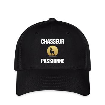 chasseur passionné - Casquette Flexfit - noir - Devant