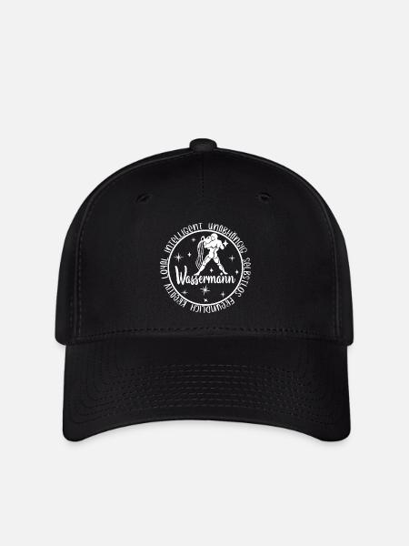 Sternzeichen Tierkreiszeichen Wassermann - Flexfit Cap - Schwarz