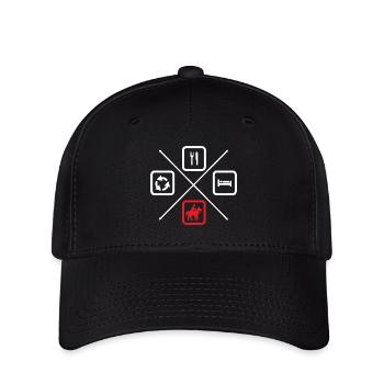 The life cycle of a rider, rider, riding - Flexfit Cap - black - Front