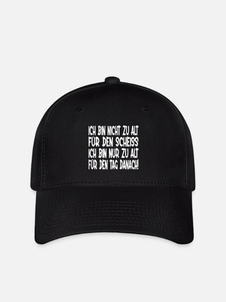 Sprüche Feiern Alt Alter Ich bin nicht zu alt - Flexfit Cap - Schwarz