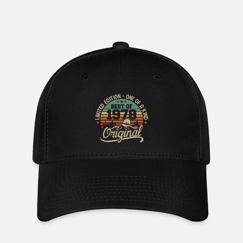 Vintage 1978 Legend - Retro Birthday Gift - Flexfit Cap - black
