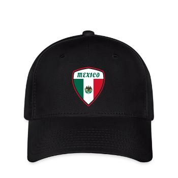 Mexico Coat of Arms Flag Central America Gift - Flexfit Cap - black - Front