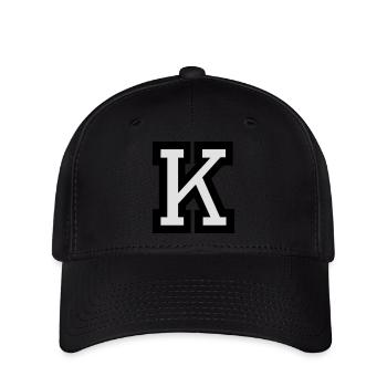 Buchstabe K - Flexfit Cap - Schwarz - Vorne