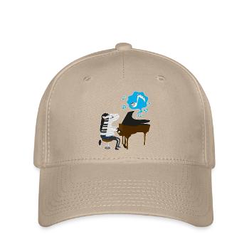 A zebra playing the piano - Flexfit Cap - khaki - Front