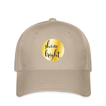 Cercle d’or avec un dicton « shine bright » - Casquette Flexfit - kaki - Devant
