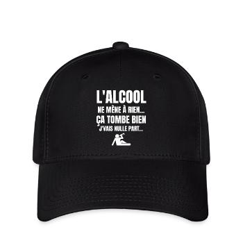 alcool, alcool humour, buveur de compétition - Casquette Flexfit - noir - Devant