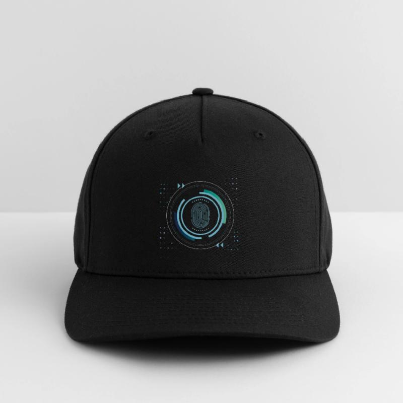 identity security safe nerd pixel pc tech science Flexfit Cap