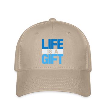Ocean Vibes : la vie est un cadeau - Casquette Flexfit - kaki - Devant