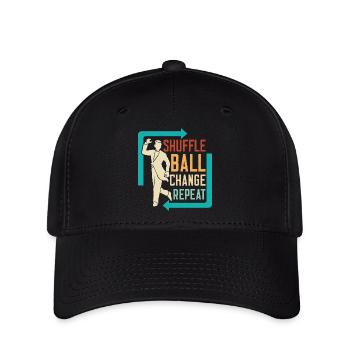 Shuffle, Ball, Change, Repeat Tap Dance Tap Dancer - Flexfit Cap - black - Front