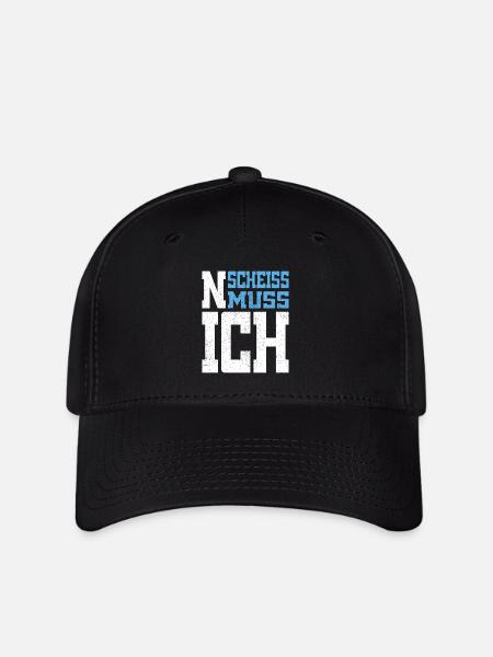 N Scheiss muss ich - Flexfit Cap - Schwarz