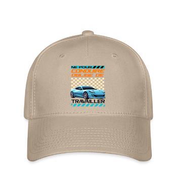 Voiture sportive néon rétro racing - Casquette Flexfit - kaki - Devant