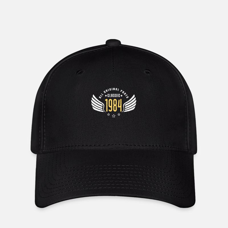 Classic 1984 wings - 1984 Birthday gift - Flexfit Cap - black