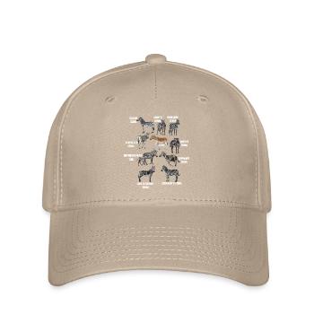 Types Of Zebras List Zebra Breeds Animal Lovers - Flexfit Cap - khaki - Front