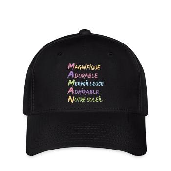 Maman cadeau fête des mères maman merveilleuse - Casquette Flexfit - noir - Devant