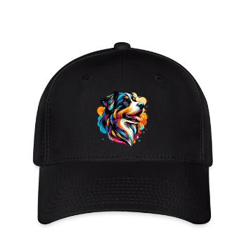 Berner Schweizer Sennenhund Grosser Schäferhund - Flexfit Cap - Schwarz - Vorne