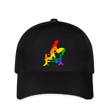 buntes Steckenpferd Hobbyhorsing - Flexfit Cap - Schwarz - Vorne