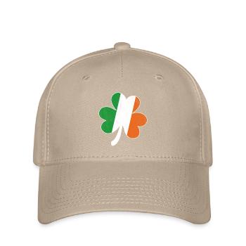 Kleeblatt Irische Flagge - Flexfit Cap - Khaki - Vorne