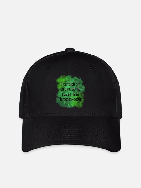 Eigentlich bin ich eine Gurke - Flexfit Cap - Schwarz