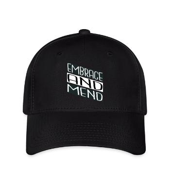 healing power emotional well-being statement - Flexfit Cap - black - Front