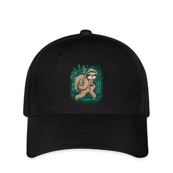 Sloth Jungle Walk - Flexfit Cap - black - Front