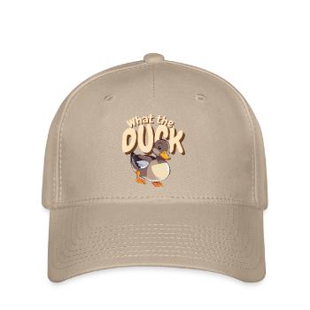 Ente Wasservogel Tier lustiger Spruch - Flexfit Cap - Khaki - Vorne