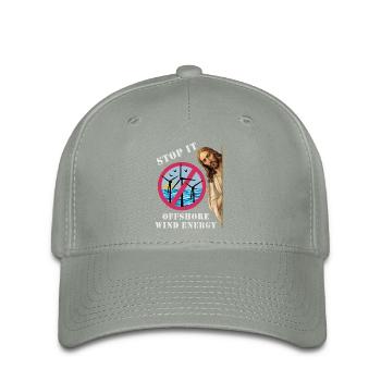 Offshore Wind Energy Stop it - Flexfit Cap - green-grey - Front
