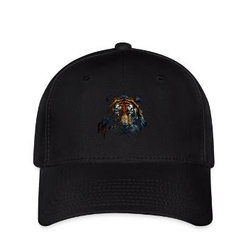 Tête de tigre - Casquette Flexfit - noir - Devant