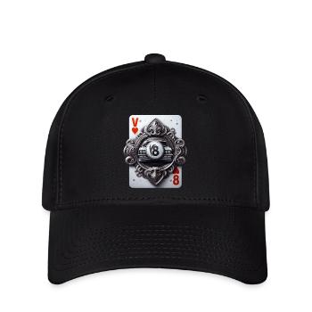 V8 - Casquette Flexfit - noir - Devant
