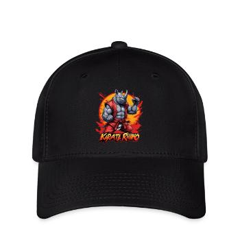 Karate Rhino - Flexfit Cap - black - Front
