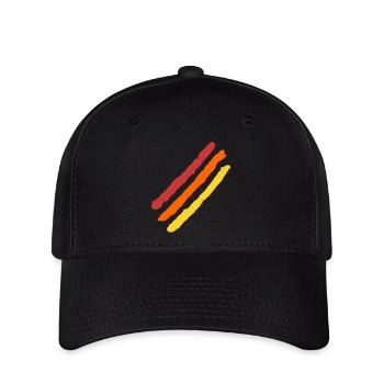 Couleurs Stripe Design / Drapeau vectoriel - Casquette Flexfit - noir - Devant