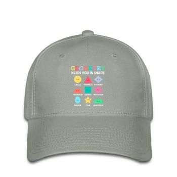 Formes géométriques avec des dictons positifs - Casquette Flexfit - gris vert - Devant