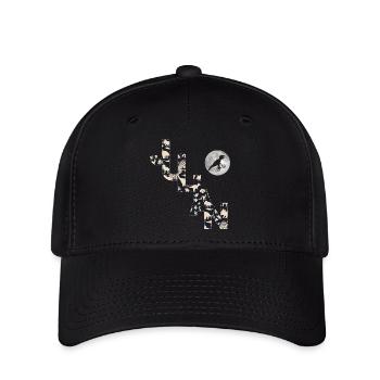 JULIAN - Beautiful boy name with dinosaur - Flexfit Cap - black - Front