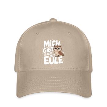 Nachteule Eule Eulen Vogel - Flexfit Cap - Khaki - Vorne