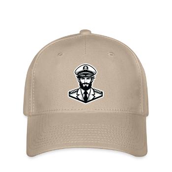 Autocollant Capitaine - Casquette Flexfit - kaki - Devant