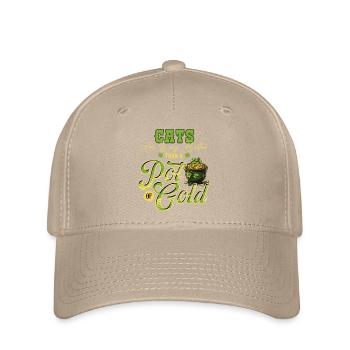 Katzen Sind Viel Besser Als Ein Topf Gold St - Flexfit Cap - Khaki - Vorne