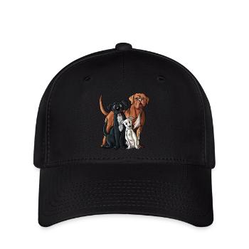 Chiens - Casquette Flexfit - noir - Devant