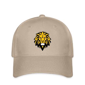 Lion - Logo - Jaune - Casquette Flexfit - kaki - Devant