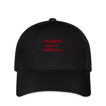 Ich trinke immer in Maßen – Red Script - Flexfit Cap - Schwarz - Vorne