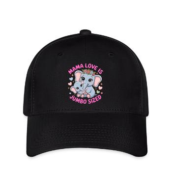 Maman éléphant chemise fête des mères cadeau amour de mère - Casquette Flexfit - noir - Devant