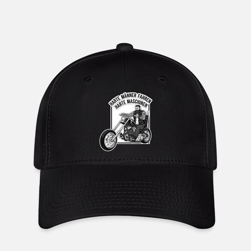 Harte Männer, harte Maschinen - Flexfit Cap - Schwarz