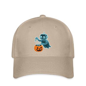 Spooky Minibot with Pumpkin Basket - Flexfit Cap - khaki - Front