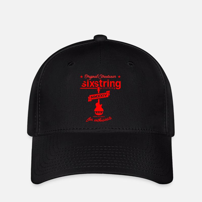 Six-string streetwear - Flexfit Cap - black