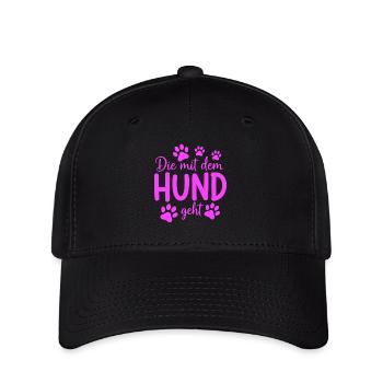 Aller se promener avec le chien en disant - Casquette Flexfit - noir - Devant